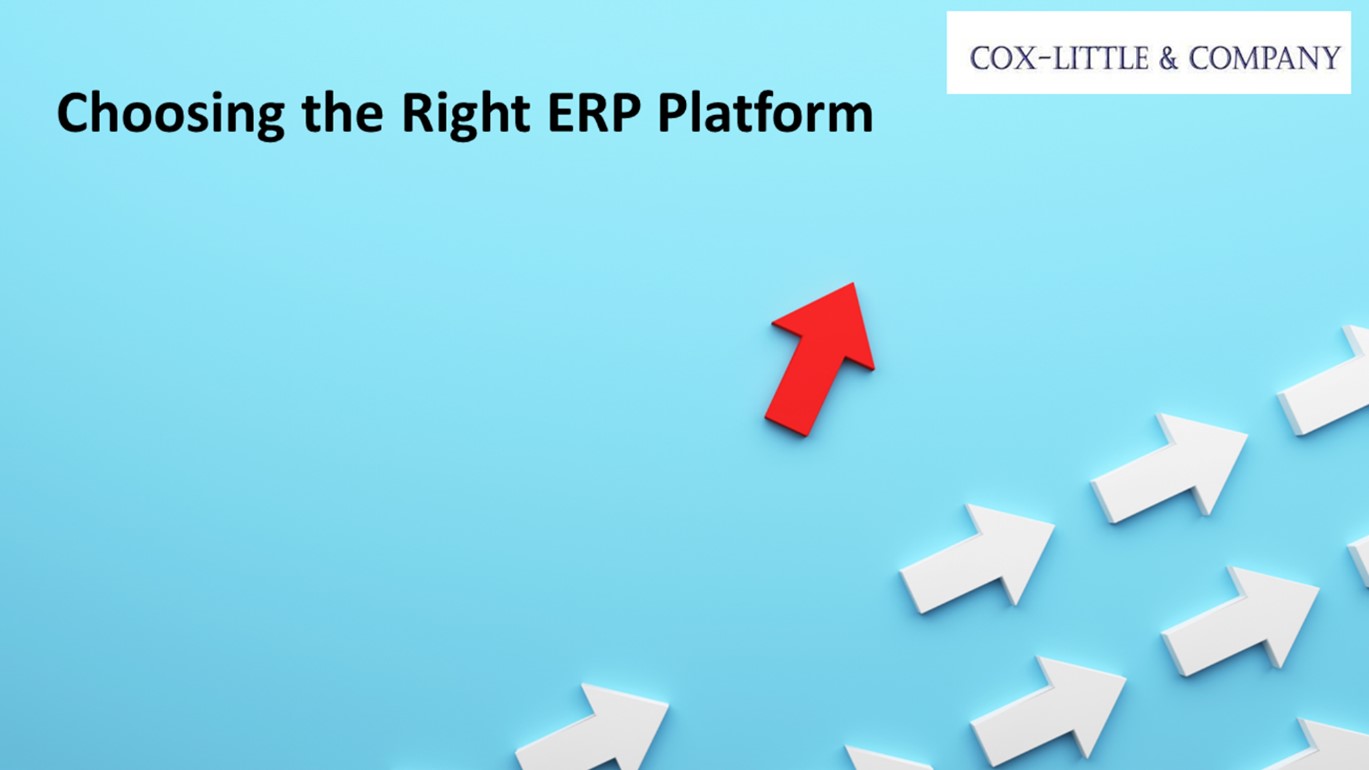 Choosing Best ERP Solutions for Manufacturing | Cox Little